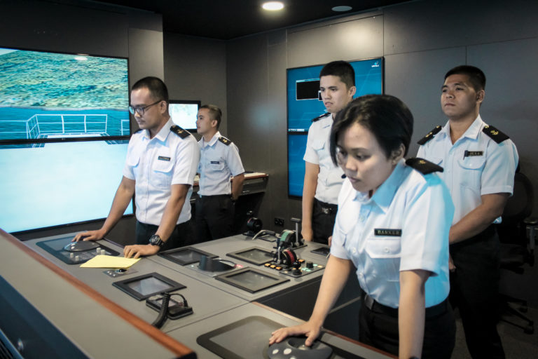 Ship handling simulator training